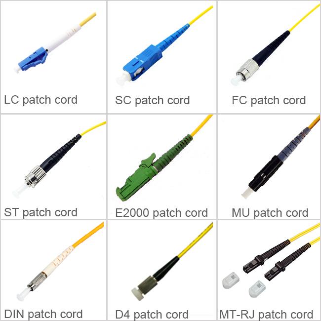 Fiber Optic Patch cable SC LC FC ST Simplex Duplex SM 9 / 125 OM1 OM2
