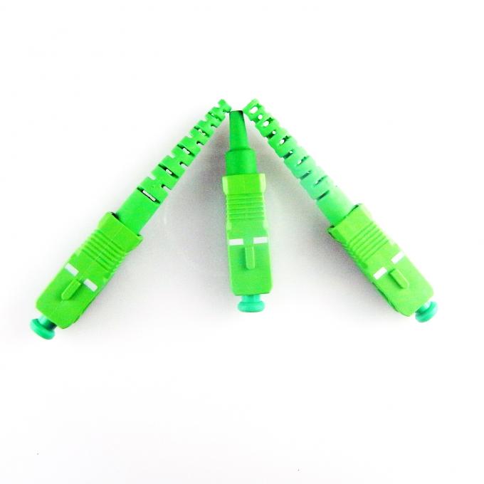 Green Optic Fiber Fast Connector 0.9mm SC APC Quick Connector