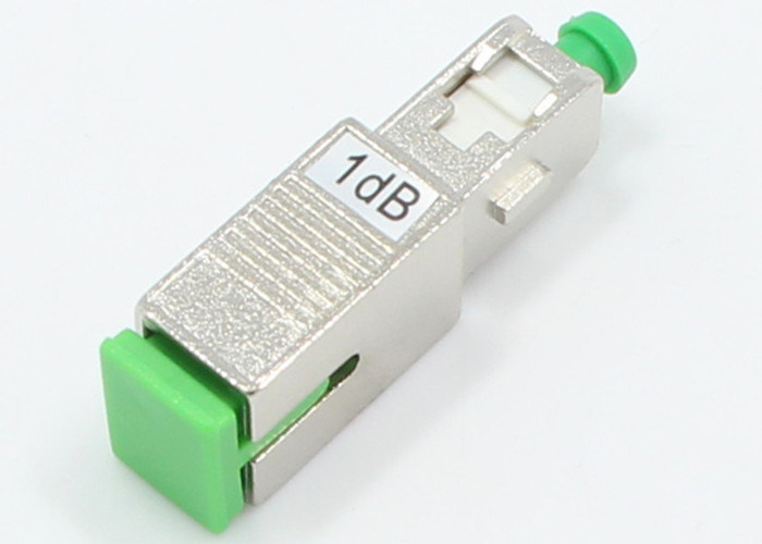 SC APC 1dB SM Fiber Optic Attenuator , Low Insertion Loss Single Mode