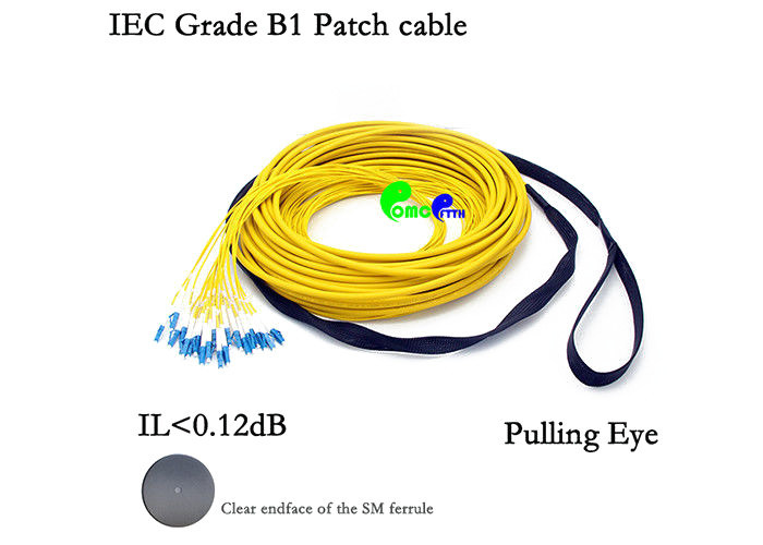 Pre Terminated Fiber Optic Patch Cables 24F SM 9 / 125 LC LC With