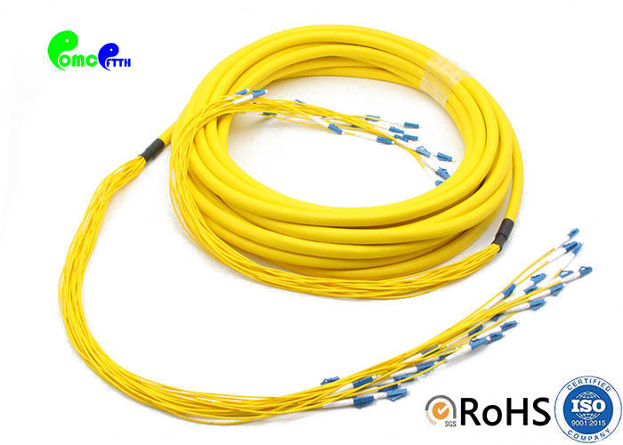 24F LC LC Fiber Optic Patch Cord SM Pre Terminated Assembly Staggered