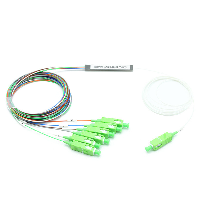Singlemode Fiber Optic Splitter SC APC Blockless Fiber PLC Splitter 1x6
