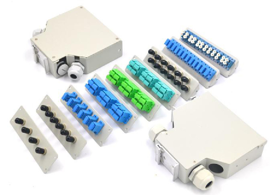 DIN Rail Mounted SC Duplex Optical Termination Box For Fiber Optic Cable