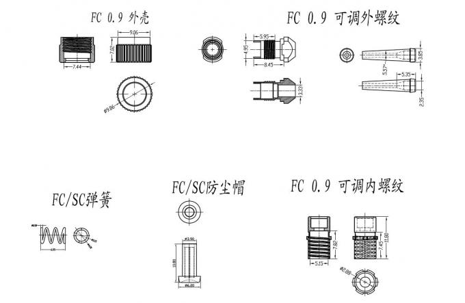 Quick Connect Fiber Optic Connectors FC APC Simplex 0.9mm Boot Optical ...