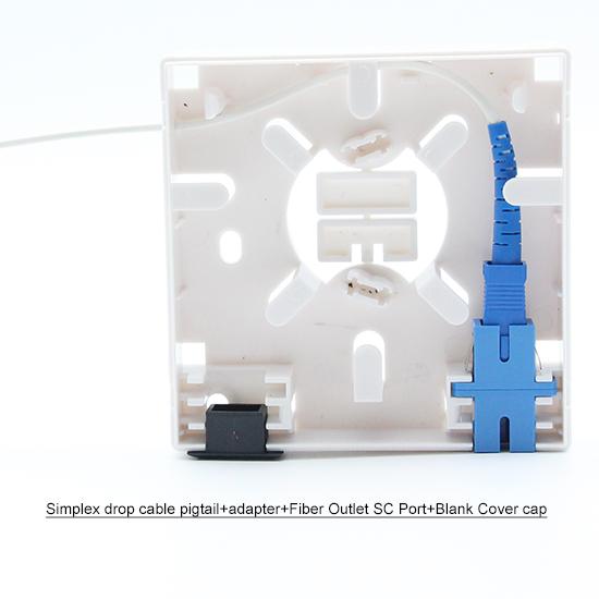 FTTH Fiber Optic Equipment Terminal Socket Drop Cable Wall Outlet Kits