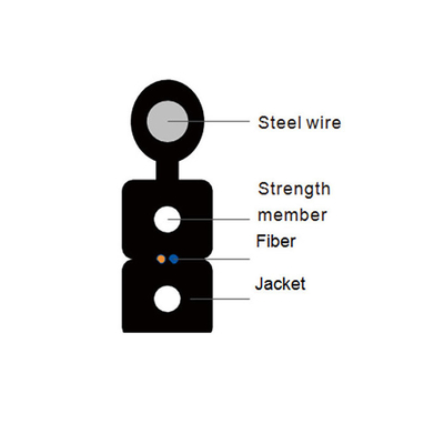 1F 2F Outdoor Aerial Optical Fiber Drop Cable FTTH LSZH Material Singlemode G.657A Cable GJYXFCH