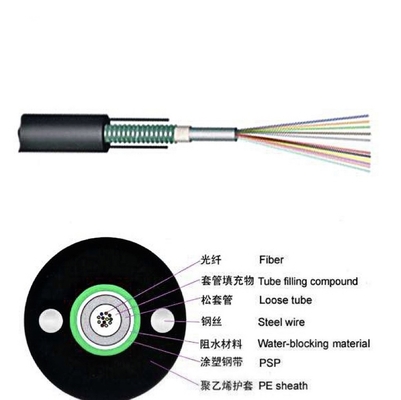 Unitube Light Outdoor Armoured Cable SM G652D GYXTW 8.0mm Diameter