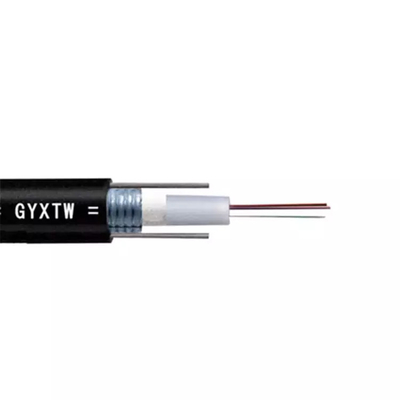 Aerial Single Mode Fiber Optic Cable GYXTW 12F Armoured Optical Fiber Cable