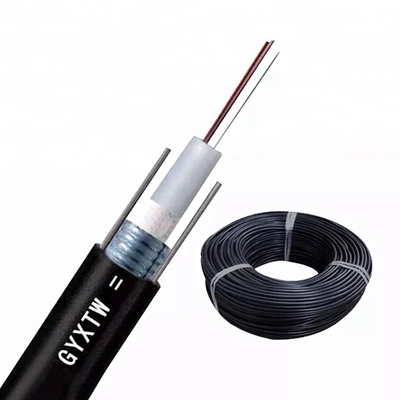 Aerial Single Mode Fiber Optic Cable GYXTW 12F Armoured Optical Fiber Cable