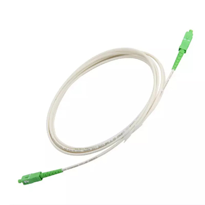 FTTH Armored Fiber Optic Patch Cable SC APC-SC APC 3.0mm G657A Patch Cords LSZH White