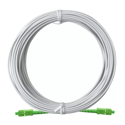 FTTH Armored Fiber Optic Patch Cable SC APC-SC APC 3.0mm G657A Patch Cords LSZH White