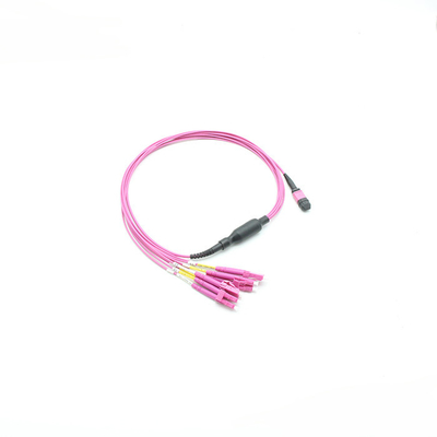 MPO Patch Cable Senko MPO Female to LC UPC Duplex 8 Fibers OM4 Multimode Breakout Patch Cable Trunk Cable