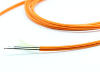 Orange Indoor Armored Fiber Cable With Steel Tube