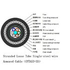 400/1320N Outdoor Rated Fiber Optic Cable Stranded Loose Tube Single - Steel - Wire Armored