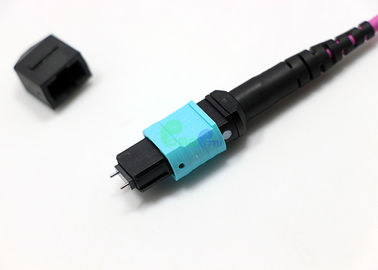 OM4 50/125μm Multi - Mode MTP Trunk Cable , 3.0mm Jacket OD MTP 12 Fiber Connector