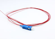 SC UPC Fiber Optic Pigtail 0.9mm cable 2M OS2 IEC Grade B   Easy to strip Red LSZH OEM service