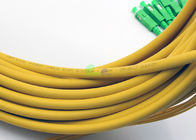 6F Fiber Optic Patch Cables LC APC - SC APC OS2 9 / 125 Breakout 2mm tails LSZH Yellow 20M Low loss 0.2dB