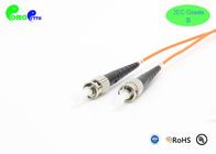 OM1 ST / UPC - ST / UPC Duplex 62.5 / 125um 3.0mm Flat Fiber Patch Cord 3m Orange LSZH