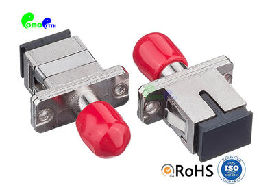 Fiber Optic Adapter ST - SC Hybrid Simplex Single Mode Metal Mating Sleeve Female To Female SC Footprint Coupler