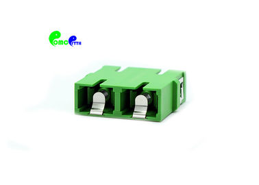 SC Duplex Integrated Fiber Optic Adapter Low Insertion Loss With Inner Shutter Reduced Flange