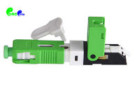 ESC250D Optical Fiber Connector SC APC SX 9 / 125μm With Green Field Assembly 0.3dB Insertion Loss