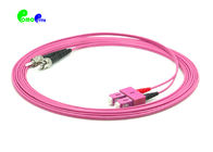 Duplex Multimode Fiber Optic Patch Cord 1M SC-ST OM4 50 / 125um Figure 8 3.0mm