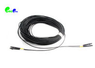 OM4 LC - LC 50 / 125  Fiber Optic Patch Cable Duplex 2.0mm With Black Connector and Black OFNP Cable