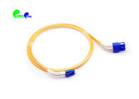 Flexiable Angle Boot 2.0mm Duplex 9 / 125μm LC UPC - SC UPC Fiber Optic Patch Cable Jacket OFNR Yellow Color