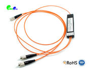 1*2 MM Fiber Optic Coupler High Performance OM1 For 850 / 1310nm 62.5 / 125μm Orange Color