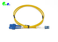 LC UPC To SC UPC 2.0mm Single Mode Fiber Optic Patch Cable Duplex Jumper Patch Cord Yellow LSZH