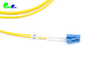 E2000 APC - LC UPC Optical Patch Cord  G657A2 9 / 125μm 2.0mm Duplex LSZH Yellow