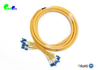 24 Cores Pre-terminated patch cable LC / UPC- LC / UPC SM G657A1 9 / 125 with Fanout 2.0mm tail