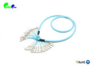 OM3 24F Pre - terminated Trunk Cable 50 / 125μm SC UPC Fanout 2.0mm Fiber Optic Patch Cord With Aqua LSZH Material