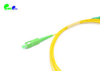 1.2mm Simplex 9 / 125μm LC APC - SC APC Fiber Optic Patch Cord OS2 G652D LSZH Yellow
