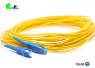 9 /125μm Simplex 10M 2.0mm SC UPC - SC UPC Fibre Optic Patch Cable G657A1 LSZH Yellow For CATV And CCTC Application