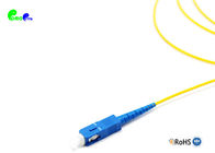 9 /125μm Simplex 10M 2.0mm SC UPC - SC UPC Fibre Optic Patch Cable G657A1 LSZH Yellow For CATV And CCTC Application