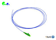 LC APC 900um Fiber Optic Pigtail G657A1 9 / 125μm Simplex 2m Loose bufffer LSZH , 900um and 250um came colored