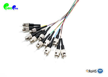 12F 12 Color 0.9mm Single Mode ST UPC Optical Fiber Pigtail 900μm With Good Reliability Crush Resistance