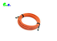 MPO Trunk Cable 30M 12F 3.0mm OM2 MPO Female 50 / 125μm 200M LSZH Polarity B High Return Loss Orange Senko