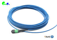 12 Fibers 9 / 125μm 3.0mm MTP APC female pigtail With Blue LSZH Jacket 25M For 40G / 100G Data Center