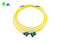 MPO Trunk Cable Breakout 48F MPO Female 9 / 125μm With Yellow LSZH Jacket