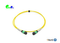 12 Fibre MTP Trunk Cable 9 / 125μm 2.0mm USconec MTP / APC Female To MTP  / APC Female OS2 G657A2 LSZH Jacket Yellow