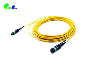 1m Elite MTP Female To MTP Female Trunk Cable SM Cable Yellow LSZH Type B Fiber Optic Patch Cable