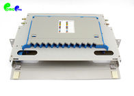 19" 1U Rack Mount ODF Patch Panel Optical Splicing Fiber Optic Patch Panel 12 Ports FTTH Terminal Box