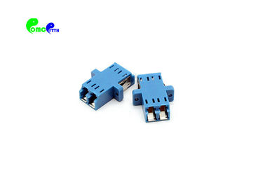 Fiber Optic Adapter LC Duplex Zirconia Ceramic 1.25mm Split Sleeve With Internal Shutter- Full flange