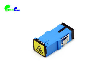 Fiber Optic Adapter SC SM Simplex Reduced Flange With Auto Shutter High Repeatability Color Blue Adapter