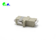 Fiber Optic Adapter OM2 LC PC To LC PC Duplex With Full Flange 50 / 125μm Beige Color
