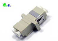 Fiber Optic Adapter OM2 LC PC To LC PC Duplex With Full Flange 50 / 125μm Beige Color