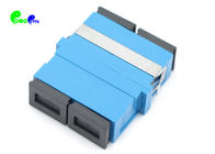 High Performance Optical Fiber Adapter SC Duplex Single Mode Adapter With 9 / 125μm Reduced Flange Blue Plastic