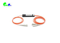 1x2 Multimode Fiber Optic Coupler With Excellent Environmental Stability With SC Connector Orange Color Cable